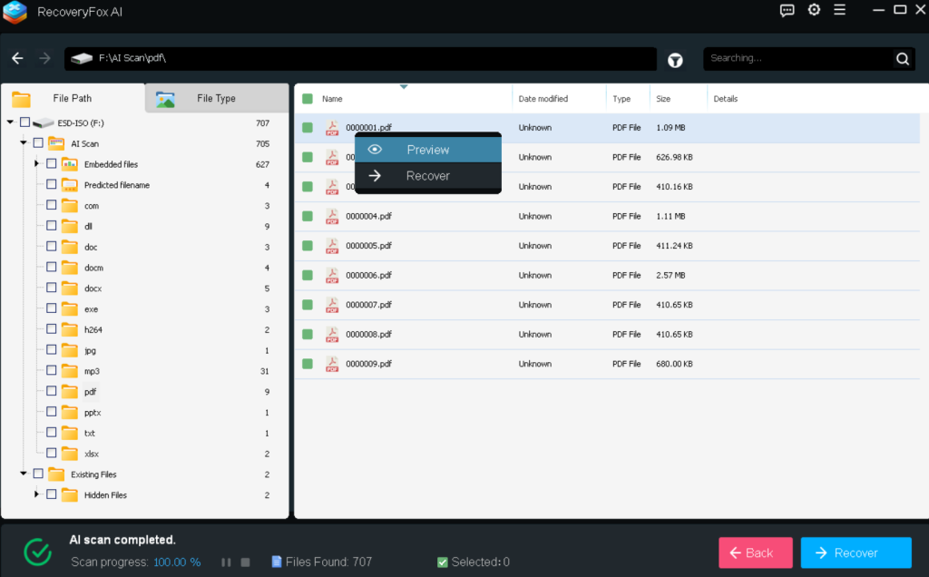 preview deleted files